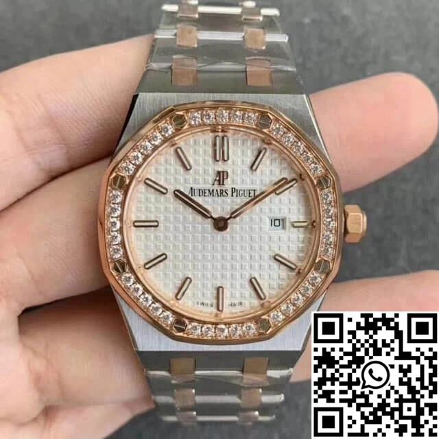 Sleek Audemars Piguet Royal Oak 67651SR.ZZ.1261SR.01 JF Factory Diamond Bezel 81