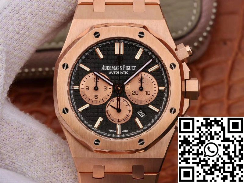 Chic Audemars Piguet Royal Oak Chronograph 18K Rose Gold 26331OR.OO.1220OR.02 OM Factory Black Dial 91