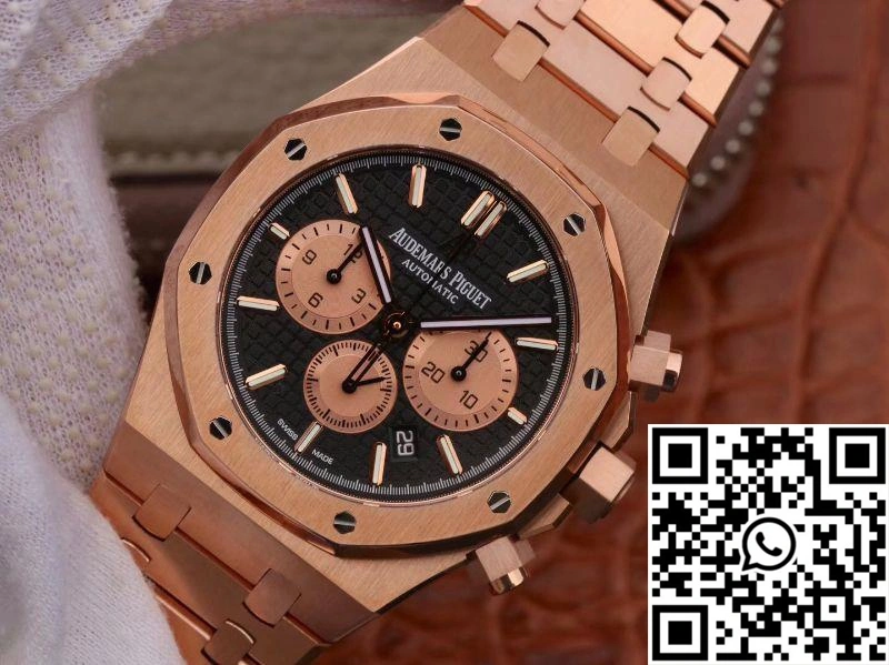 Chic Audemars Piguet Royal Oak Chronograph 18K Rose Gold 26331OR.OO.1220OR.02 OM Factory Black Dial 91