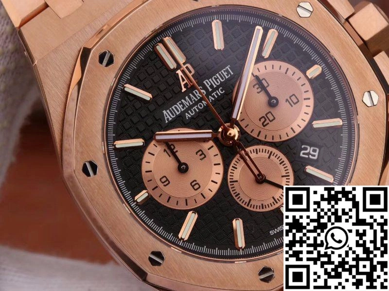Chic Audemars Piguet Royal Oak Chronograph 18K Rose Gold 26331OR.OO.1220OR.02 OM Factory Black Dial 91