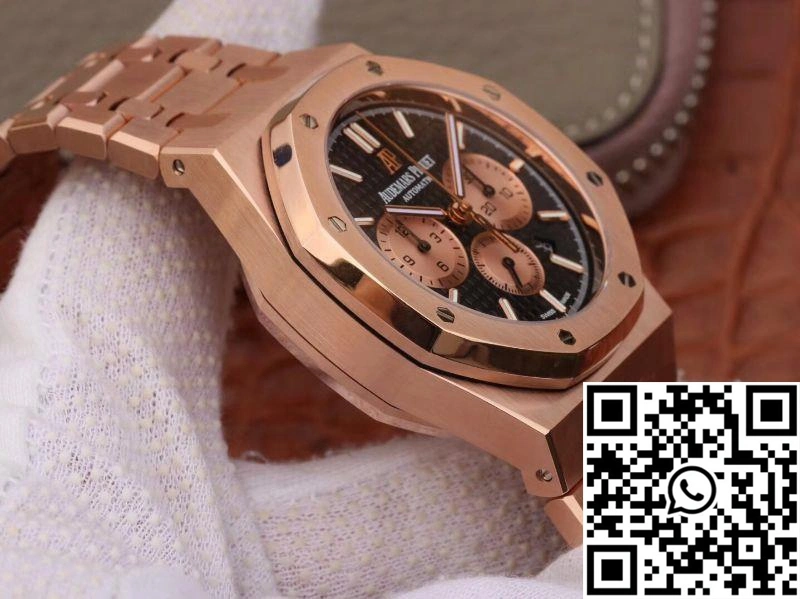 Chic Audemars Piguet Royal Oak Chronograph 18K Rose Gold 26331OR.OO.1220OR.02 OM Factory Black Dial 91