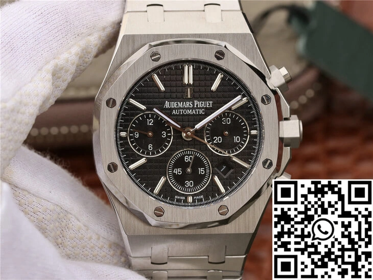 Refined Audemars Piguet Royal Oak Chronograph 26320ST.OO.1220ST.01 OM Factory Black Dial 77