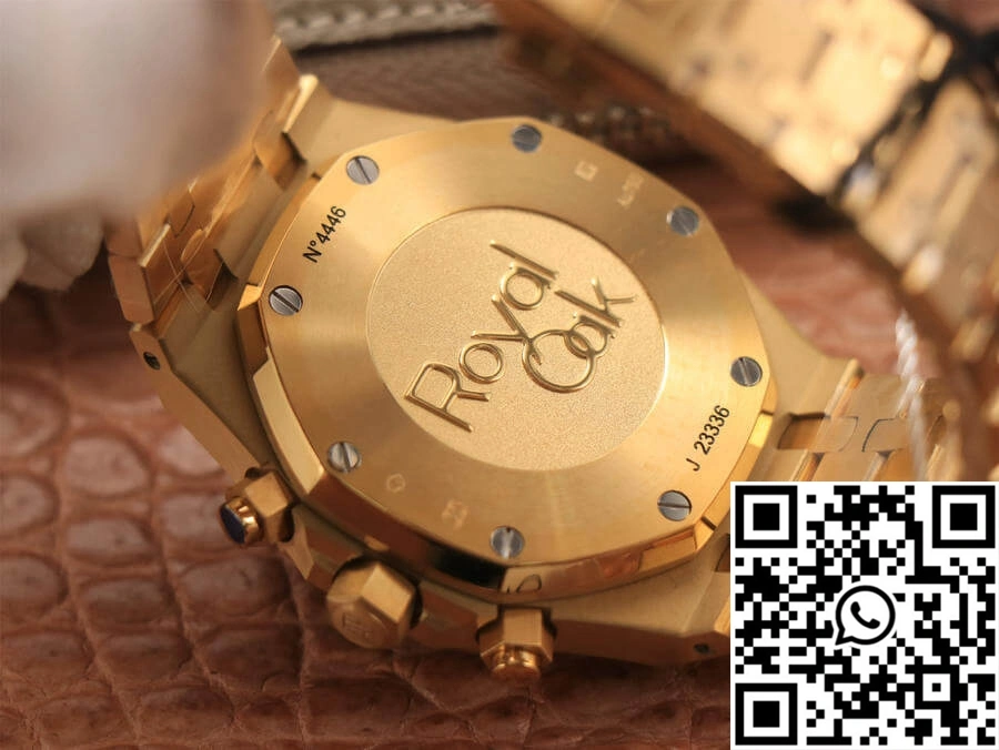 Audemars Piguet Royal Oak Chronograph 26331 OM Factory V2 Yellow Gold Black Dial SmoothTexture 92