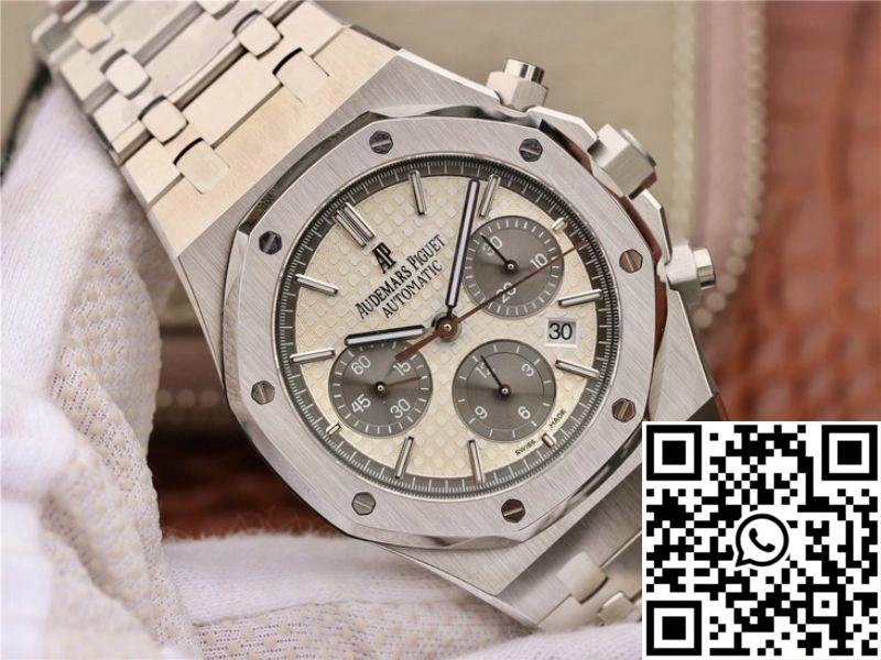 SmoothTexture Audemars Piguet Royal Oak Chronograph 26331ST.OO.1220ST White Dial OM Factory 133