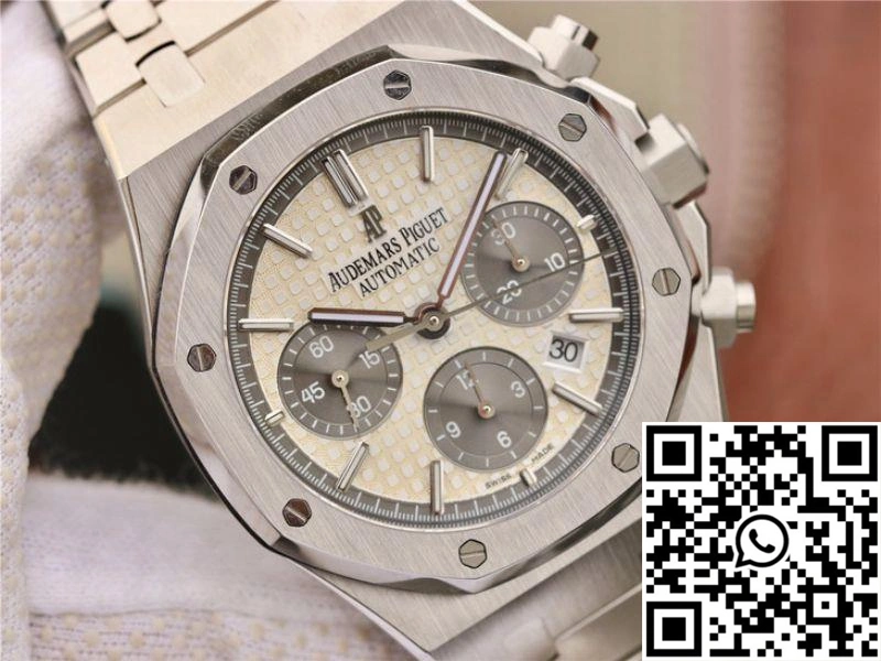 SmoothTexture Audemars Piguet Royal Oak Chronograph 26331ST.OO.1220ST White Dial OM Factory 133