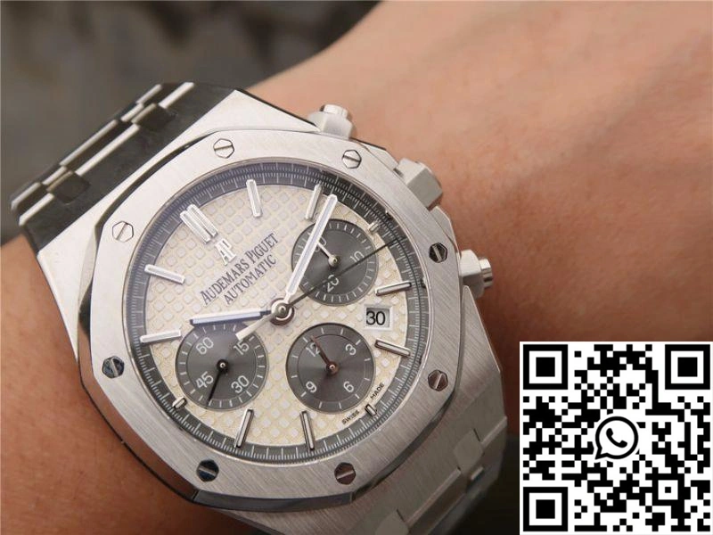SmoothTexture Audemars Piguet Royal Oak Chronograph 26331ST.OO.1220ST White Dial OM Factory 133