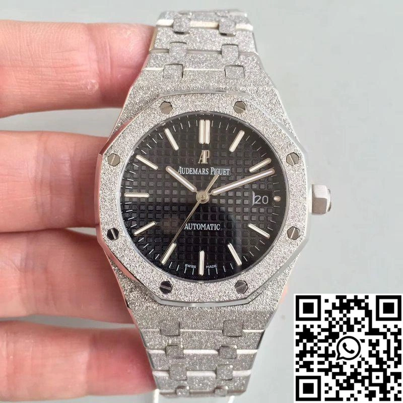 Audemars Piguet Royal Oak Frosted Gold 37MM 15454 OM Factory Black Dial EasyMatch 120