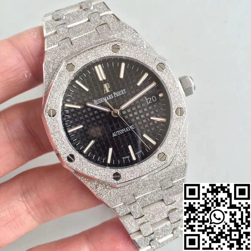 Audemars Piguet Royal Oak Frosted Gold 37MM 15454 OM Factory Black Dial EasyMatch 120