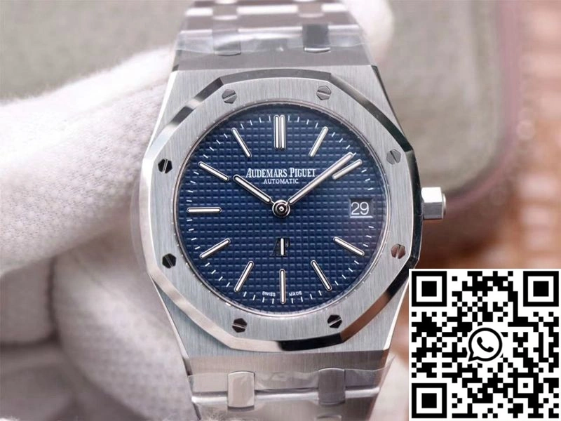WeatherProof Audemars Piguet Royal Oak Jumbo”Extra-Thin 15202ST.OO.1240ST.01 ZF Factory Blue Dial 148