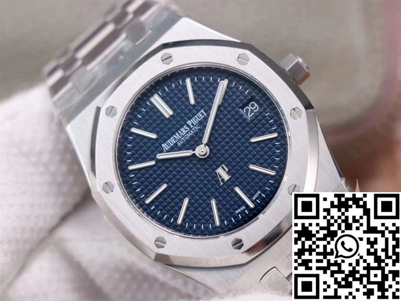 WeatherProof Audemars Piguet Royal Oak Jumbo”Extra-Thin 15202ST.OO.1240ST.01 ZF Factory Blue Dial 148