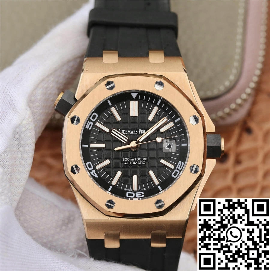 Audemars Piguet Royal Oak Offshore 15710 JF Factory V8 Rose Gold Black Dial Premium 208