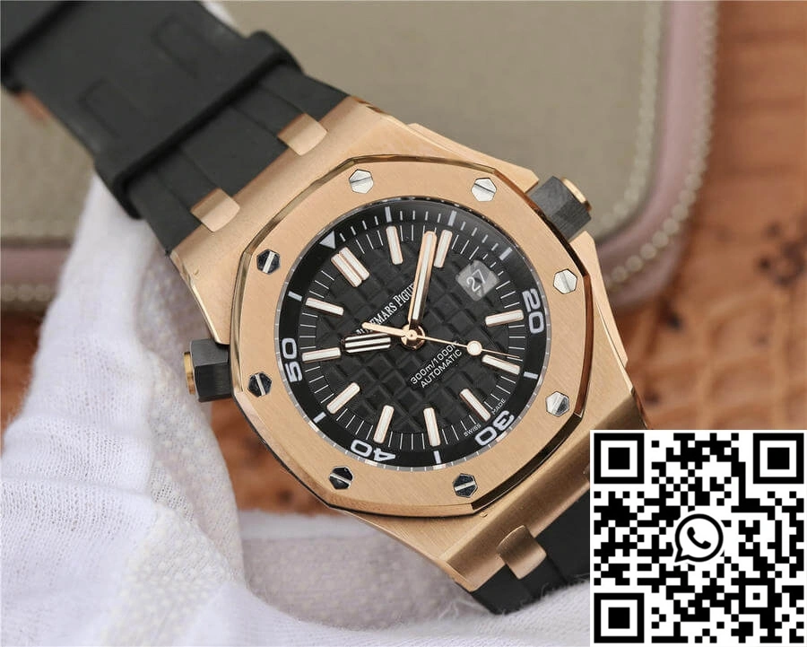Audemars Piguet Royal Oak Offshore 15710 JF Factory V8 Rose Gold Black Dial Premium 208