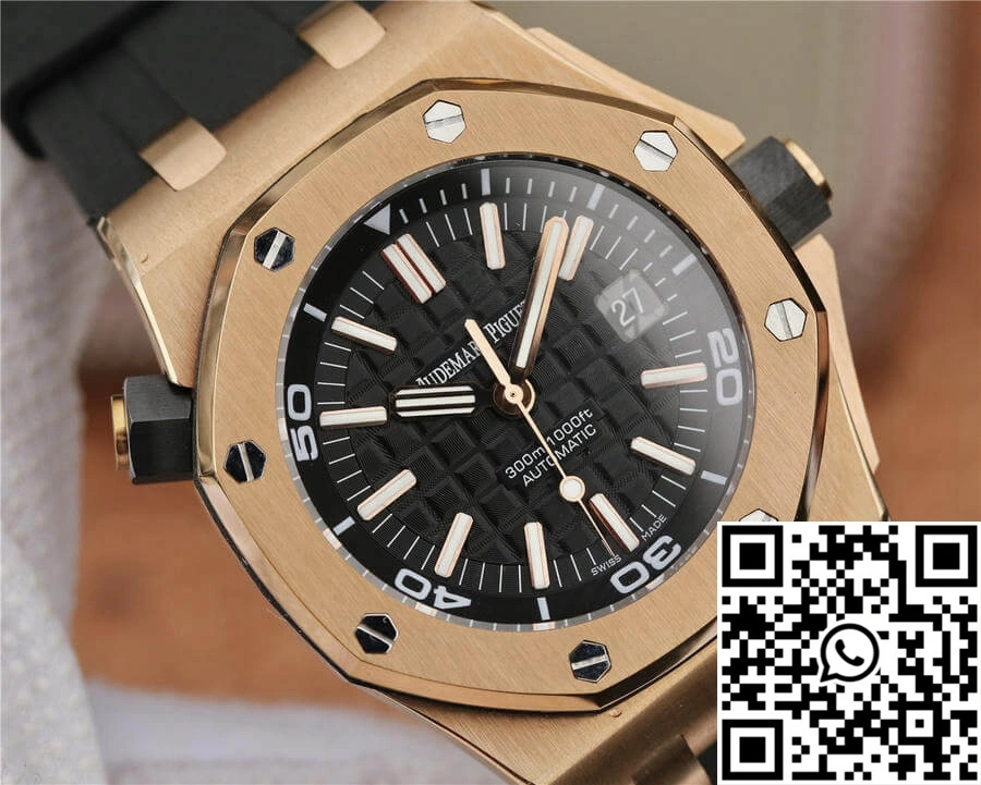 Audemars Piguet Royal Oak Offshore 15710 JF Factory V8 Rose Gold Black Dial Premium 208