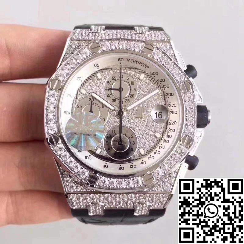 TechFriendly Audemars Piguet Royal Oak Offshore 26067BC.ZZ.D002CR.01 JF Factory Diamonds Dial 195