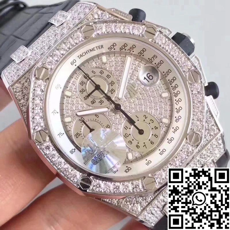 TechFriendly Audemars Piguet Royal Oak Offshore 26067BC.ZZ.D002CR.01 JF Factory Diamonds Dial 195