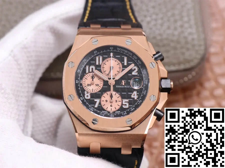 HighQuality Audemars Piguet Royal Oak Offshore 26470OR JF Factory Rose Gold Black Dial 231