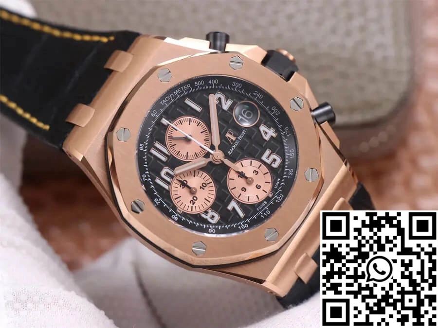 HighQuality Audemars Piguet Royal Oak Offshore 26470OR JF Factory Rose Gold Black Dial 231