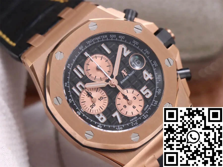 HighQuality Audemars Piguet Royal Oak Offshore 26470OR JF Factory Rose Gold Black Dial 231