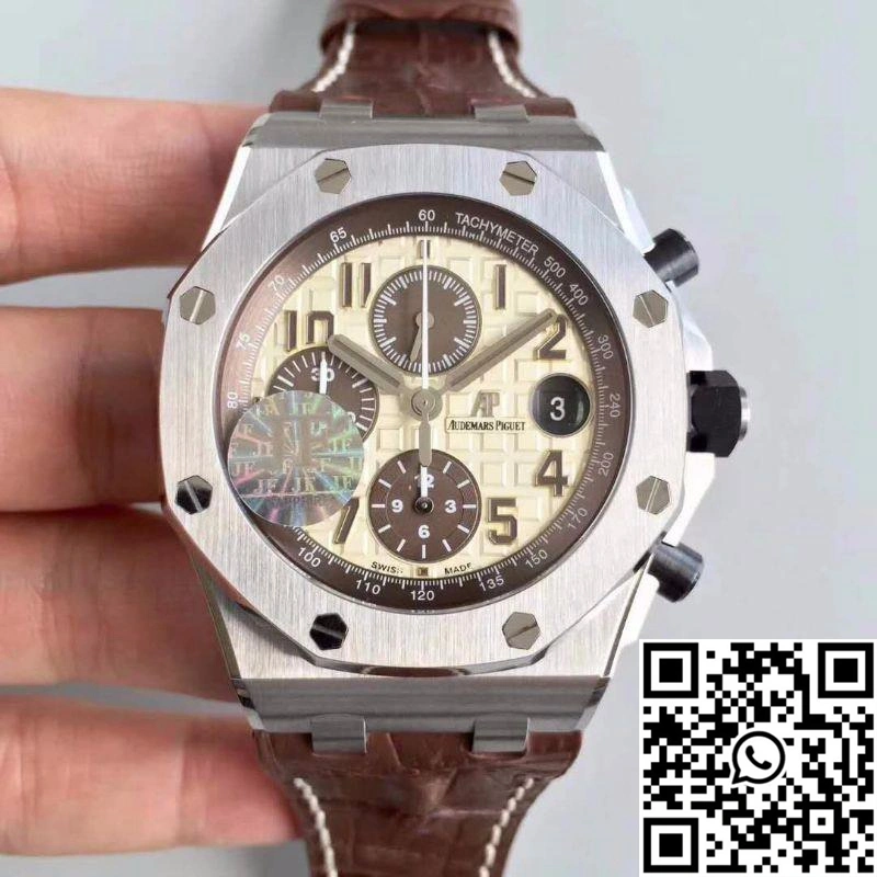 Affordable Audemars Piguet Royal Oak Offshore 26470ST.OO.A801CR.01 JF Factory V2 Beige Dial 238