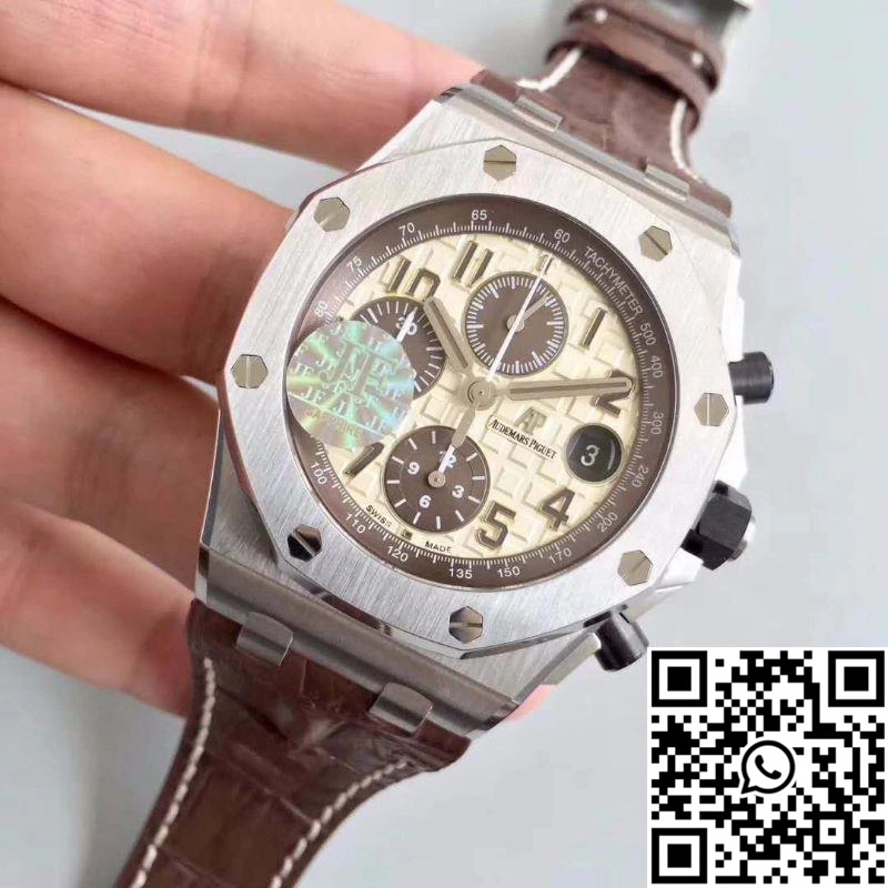 Affordable Audemars Piguet Royal Oak Offshore 26470ST.OO.A801CR.01 JF Factory V2 Beige Dial 238