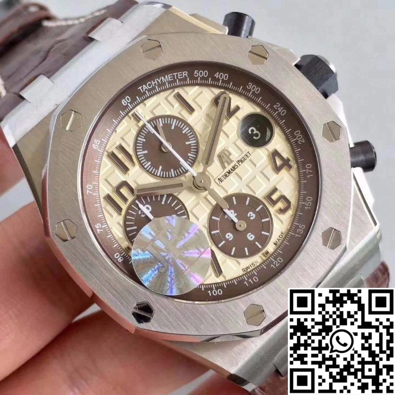Affordable Audemars Piguet Royal Oak Offshore 26470ST.OO.A801CR.01 JF Factory V2 Beige Dial 238