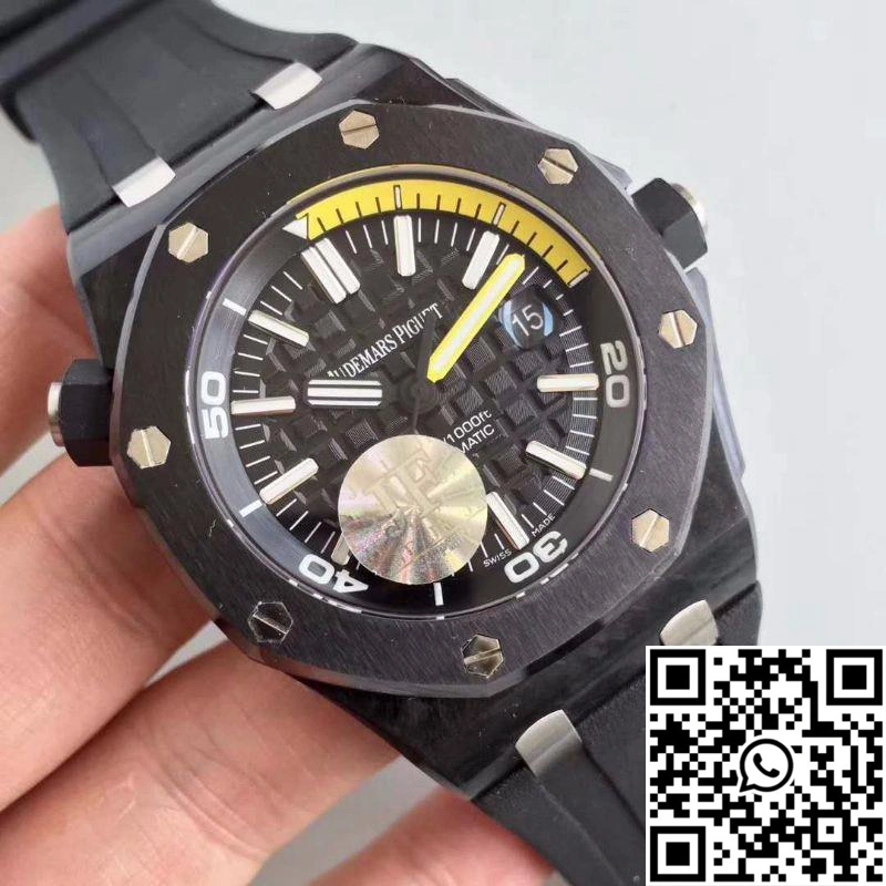 Resilient Audemars Piguet Royal Oak Offshore Diver 15706 JF Factory Black Dial 219