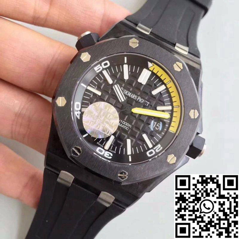 Resilient Audemars Piguet Royal Oak Offshore Diver 15706 JF Factory Black Dial 219