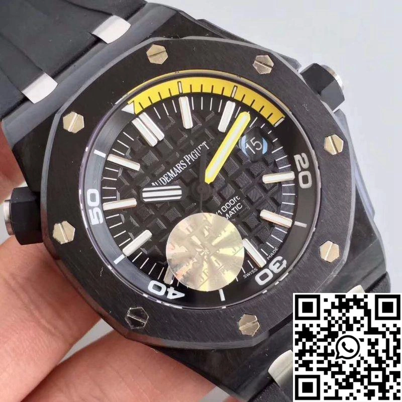 Resilient Audemars Piguet Royal Oak Offshore Diver 15706 JF Factory Black Dial 219