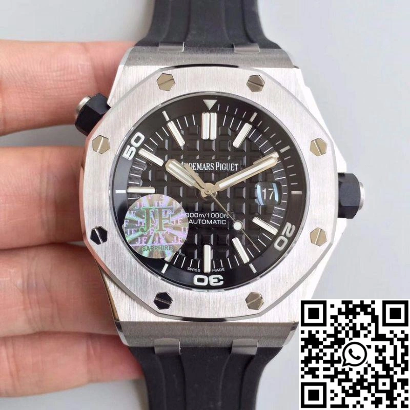 Audemars Piguet Royal Oak Offshore Diver 15710ST.OO.A002CA.01 JF Factory V10 Black Dial SmoothTexture 270
