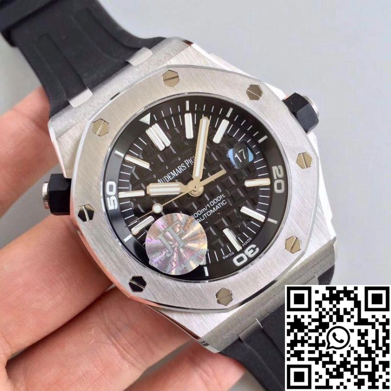 Audemars Piguet Royal Oak Offshore Diver 15710ST.OO.A002CA.01 JF Factory V10 Black Dial SmoothTexture 270
