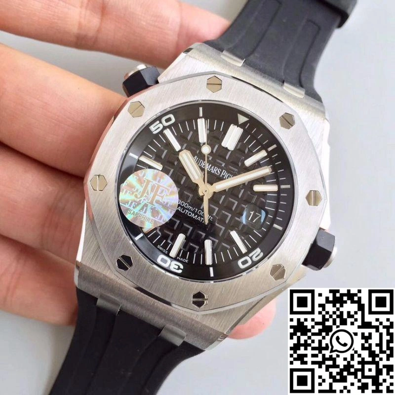 Audemars Piguet Royal Oak Offshore Diver 15710ST.OO.A002CA.01 JF Factory V10 Black Dial SmoothTexture 270