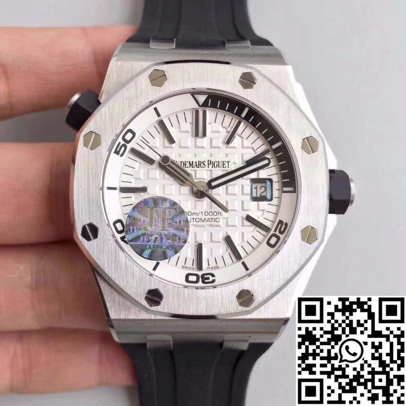 Audemars Piguet Royal Oak Offshore Diver 15710ST.OO.A002CA.02 JF Factory White Dial RelaxedFit 225
