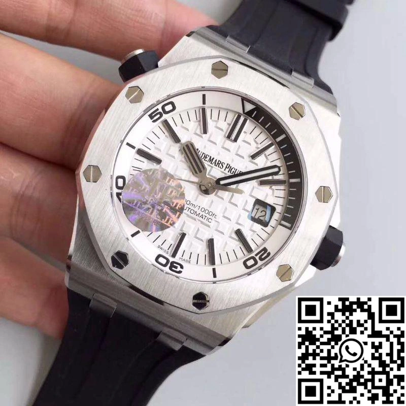 Audemars Piguet Royal Oak Offshore Diver 15710ST.OO.A002CA.02 JF Factory White Dial RelaxedFit 225