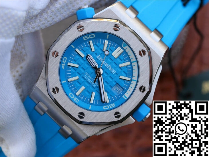 Packable Audemars Piguet Royal Oak Offshore Diver 15710ST.OO.A032CA.01 JF Factory Blue Dial 215