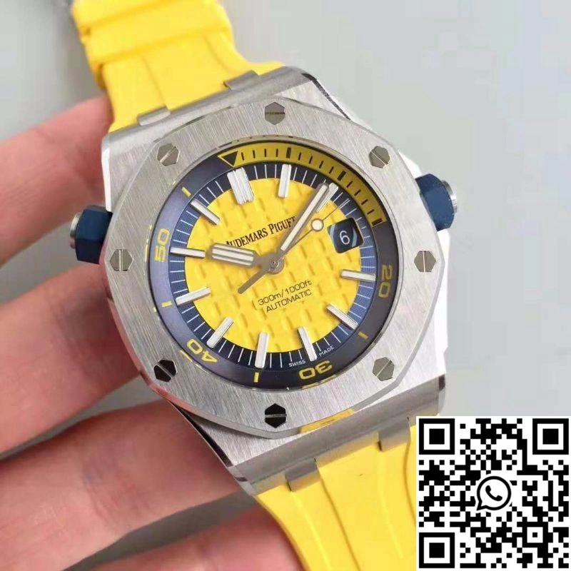 Affordable Audemars Piguet Royal Oak Offshore Diver 15710ST.OO.A051CA.01 JF Factory V3 Yellow Dial 227