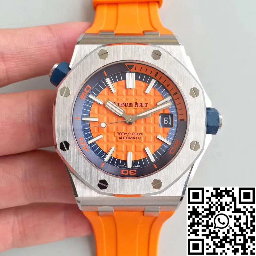 NewStyle Audemars Piguet Royal Oak Offshore Diver 15710ST.OO.A070CA.01 JF Factory V3 Orange Dial 258