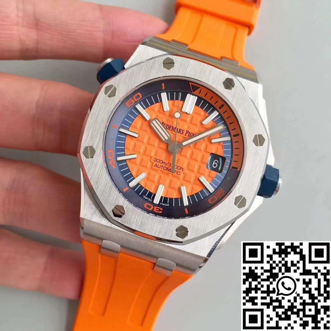 NewStyle Audemars Piguet Royal Oak Offshore Diver 15710ST.OO.A070CA.01 JF Factory V3 Orange Dial 258
