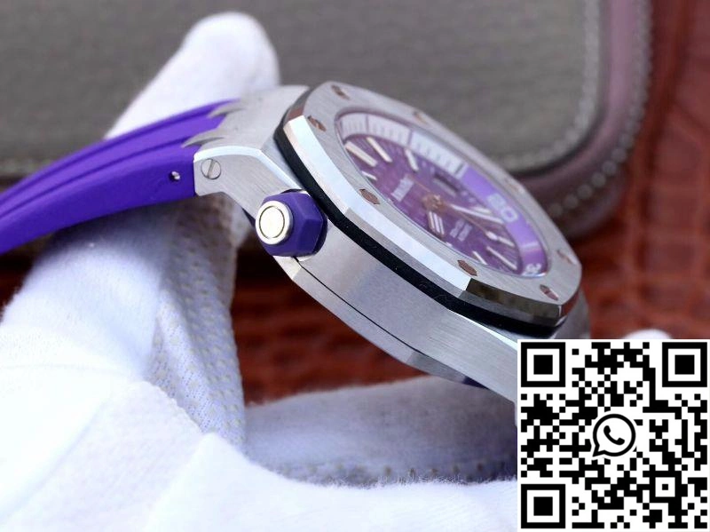 Audemars Piguet Royal Oak Offshore Diver 15710ST.OO.A077CA.01 Purple Dial WaterResistant 250