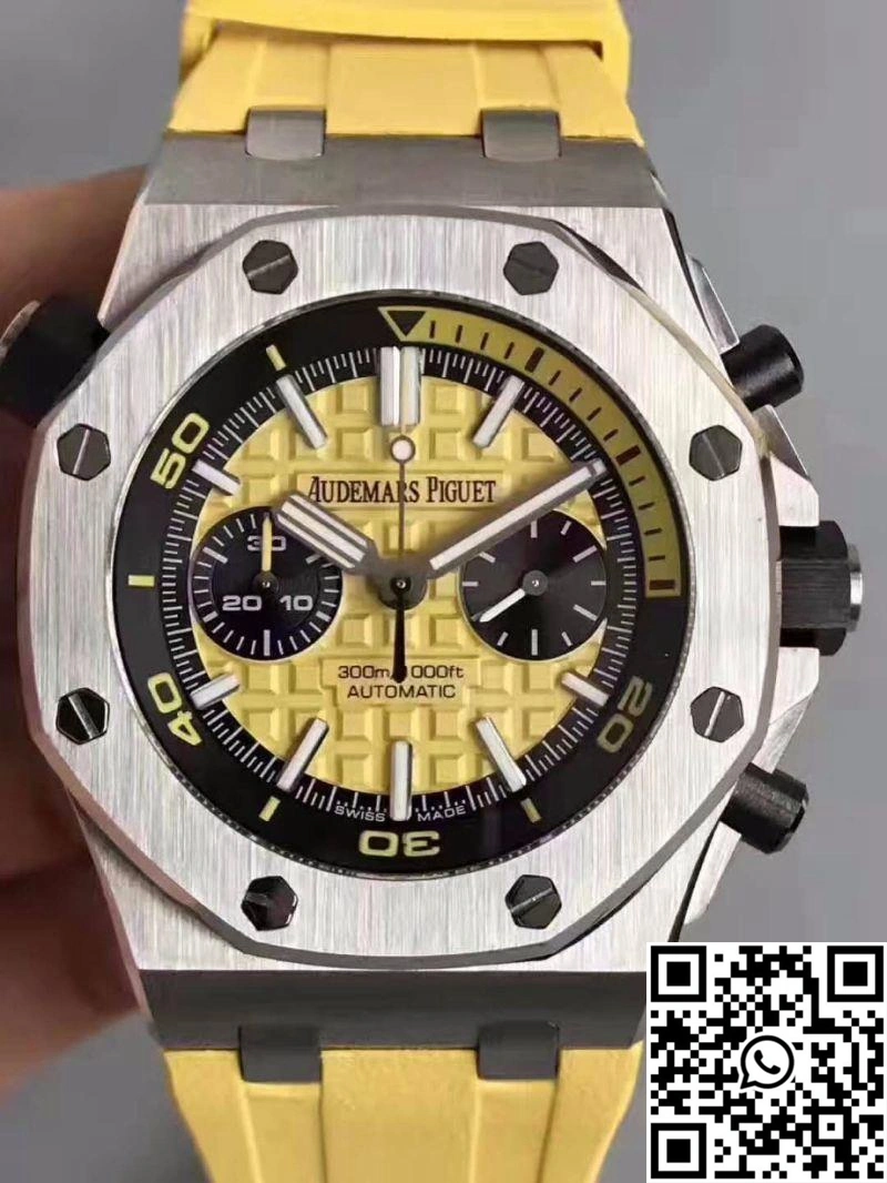 Audemars Piguet Royal Oak Offshore Diver Chronograph 26703ST.OO.A051CA.01 JF Factory Yellow Dial TechFriendly 253