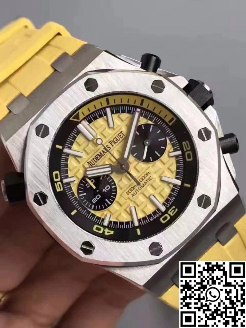 Audemars Piguet Royal Oak Offshore Diver Chronograph 26703ST.OO.A051CA.01 JF Factory Yellow Dial TechFriendly 253