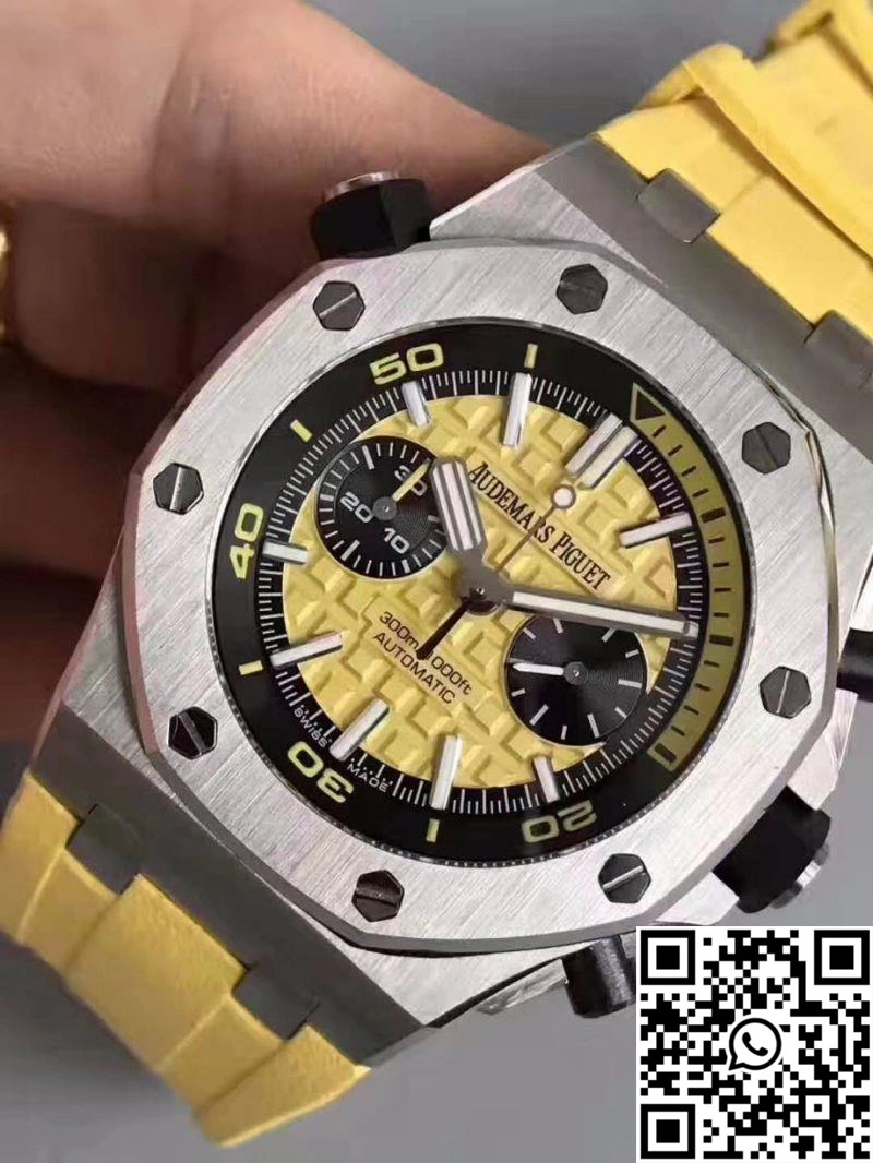 Audemars Piguet Royal Oak Offshore Diver Chronograph 26703ST.OO.A051CA.01 JF Factory Yellow Dial TechFriendly 253