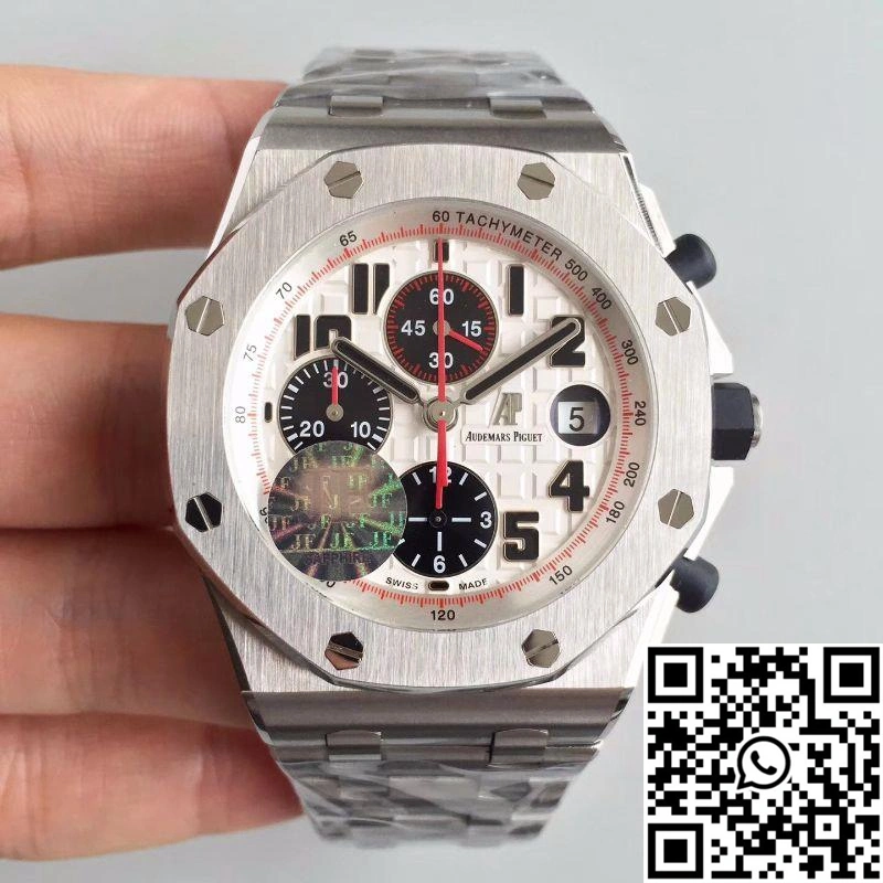 Audemars Piguet Royal Oak Offshore Panda 26170ST.OO.D101CR.02 JF Factory V2 White Dial UrbanChic 244