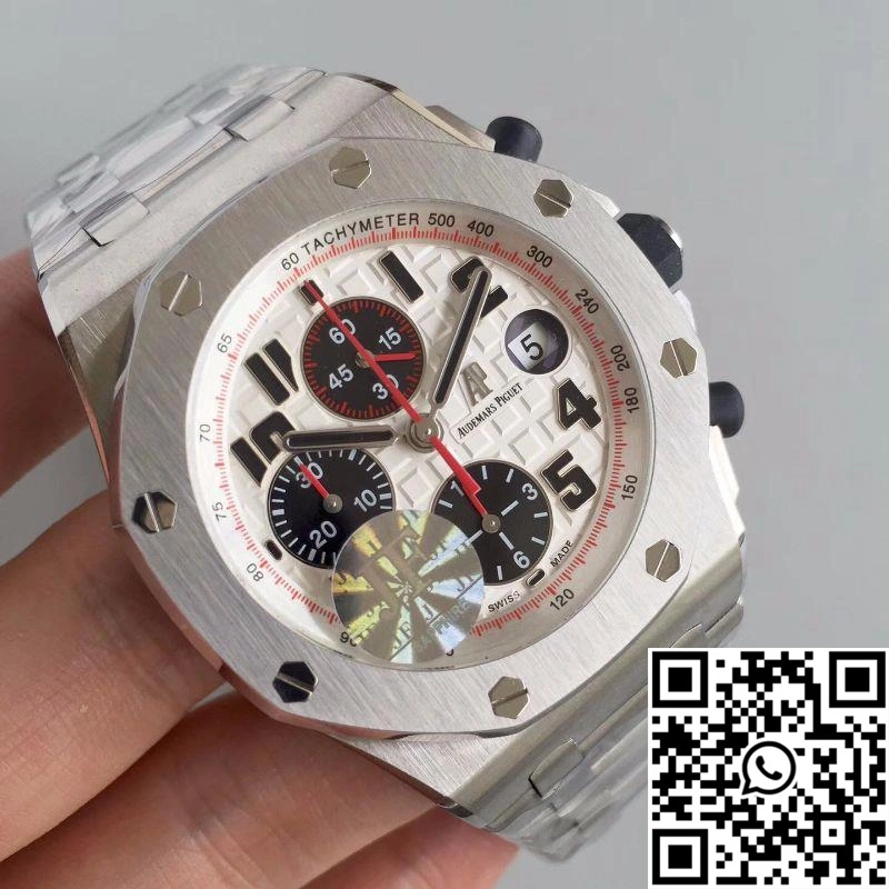 Audemars Piguet Royal Oak Offshore Panda 26170ST.OO.D101CR.02 JF Factory V2 White Dial UrbanChic 244