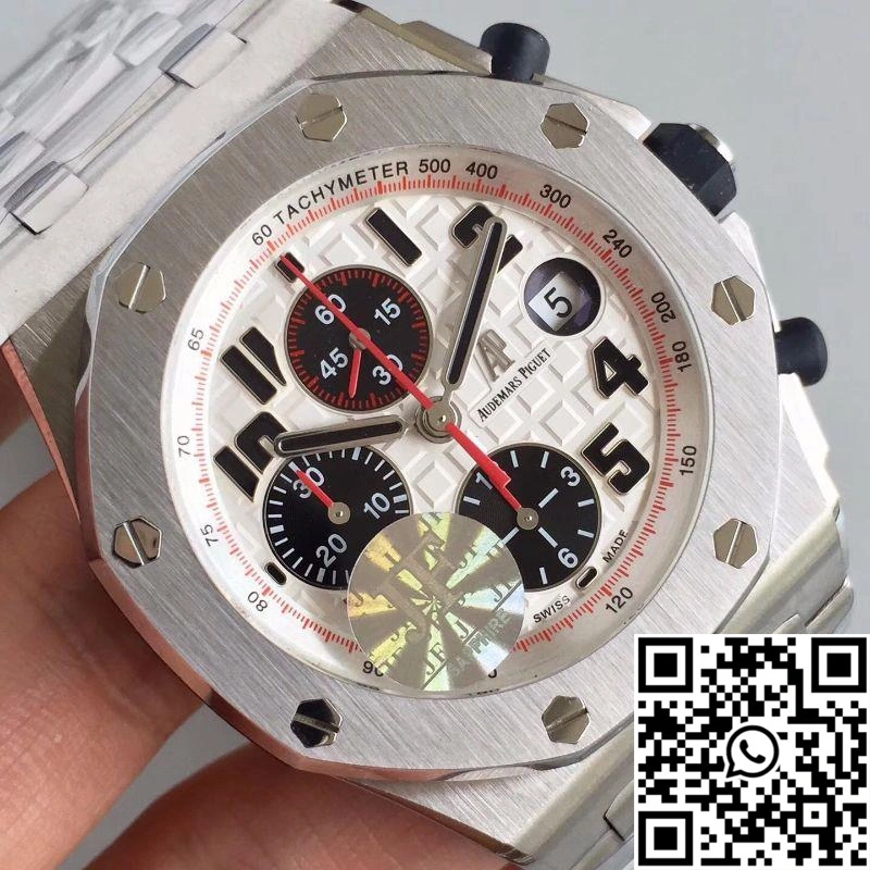 Audemars Piguet Royal Oak Offshore Panda 26170ST.OO.D101CR.02 JF Factory V2 White Dial UrbanChic 244