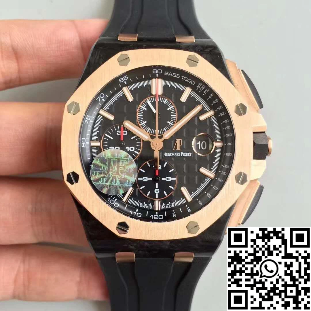 SoftTouch Audemars Piguet Royal Oak Offshore QE2 Cup 2016 26406FR.OO.A002CA.01 JF Factory V5 Black Dial 261