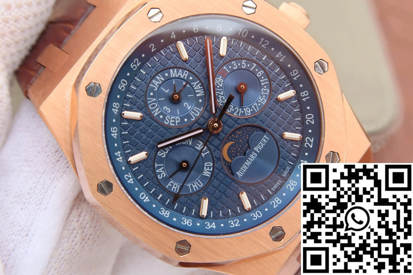 Comfortable Audemars Piguet Royal Oak Perpetual Calendar 26574 JF Factory Blue Dial 150