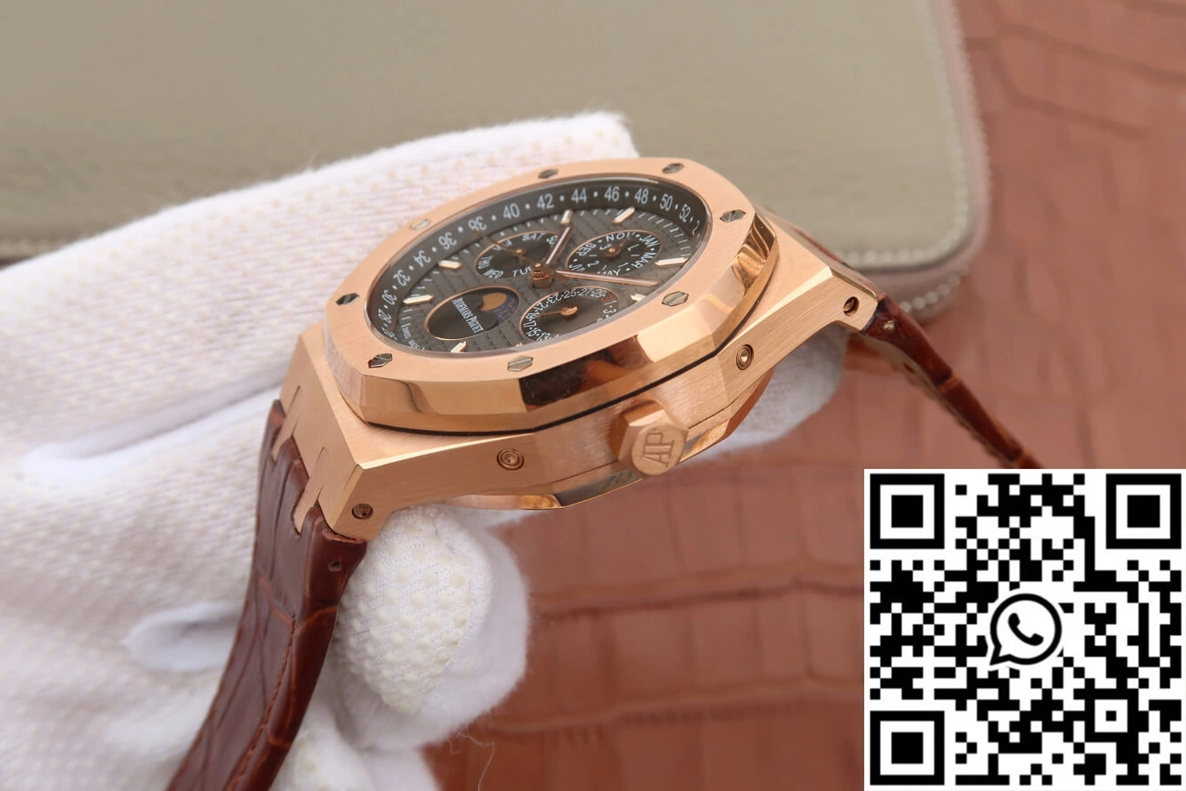 WaterResistant Audemars Piguet Royal Oak Perpetual Calendar 26574 JF Factory Rose Gold Grey Dial 146