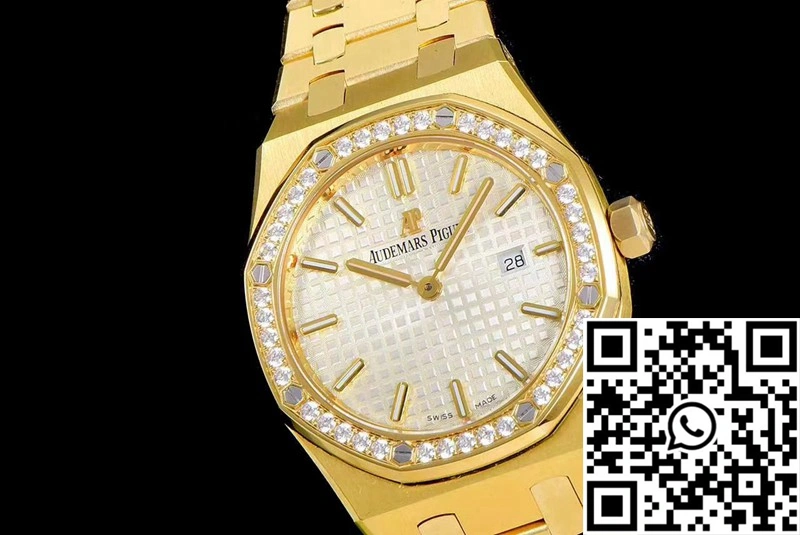 Audemars Piguet Royal Oak Quartz 67651BA.ZZ.1261BA.01 JF Factory Yellow Gold Diamond FlexibleFit 167