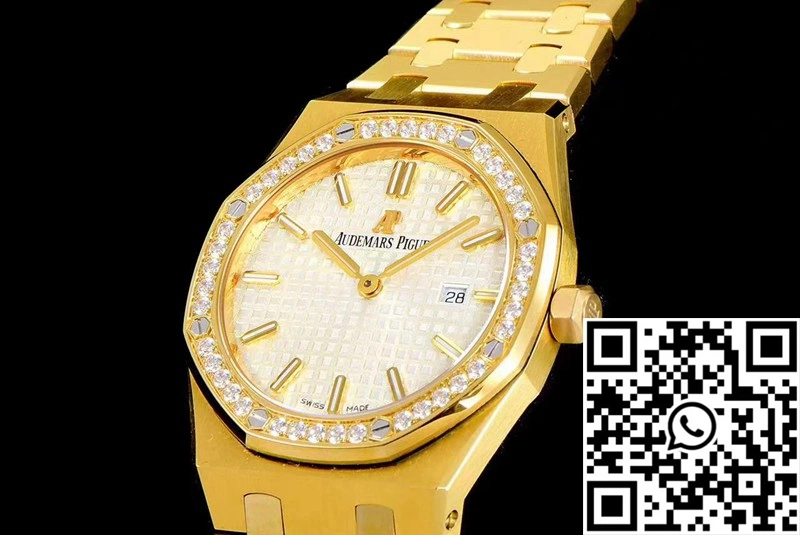 Audemars Piguet Royal Oak Quartz 67651BA.ZZ.1261BA.01 JF Factory Yellow Gold Diamond FlexibleFit 167
