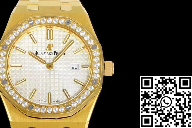 Audemars Piguet Royal Oak Quartz 67651BA.ZZ.1261BA.01 JF Factory Yellow Gold Diamond FlexibleFit 167
